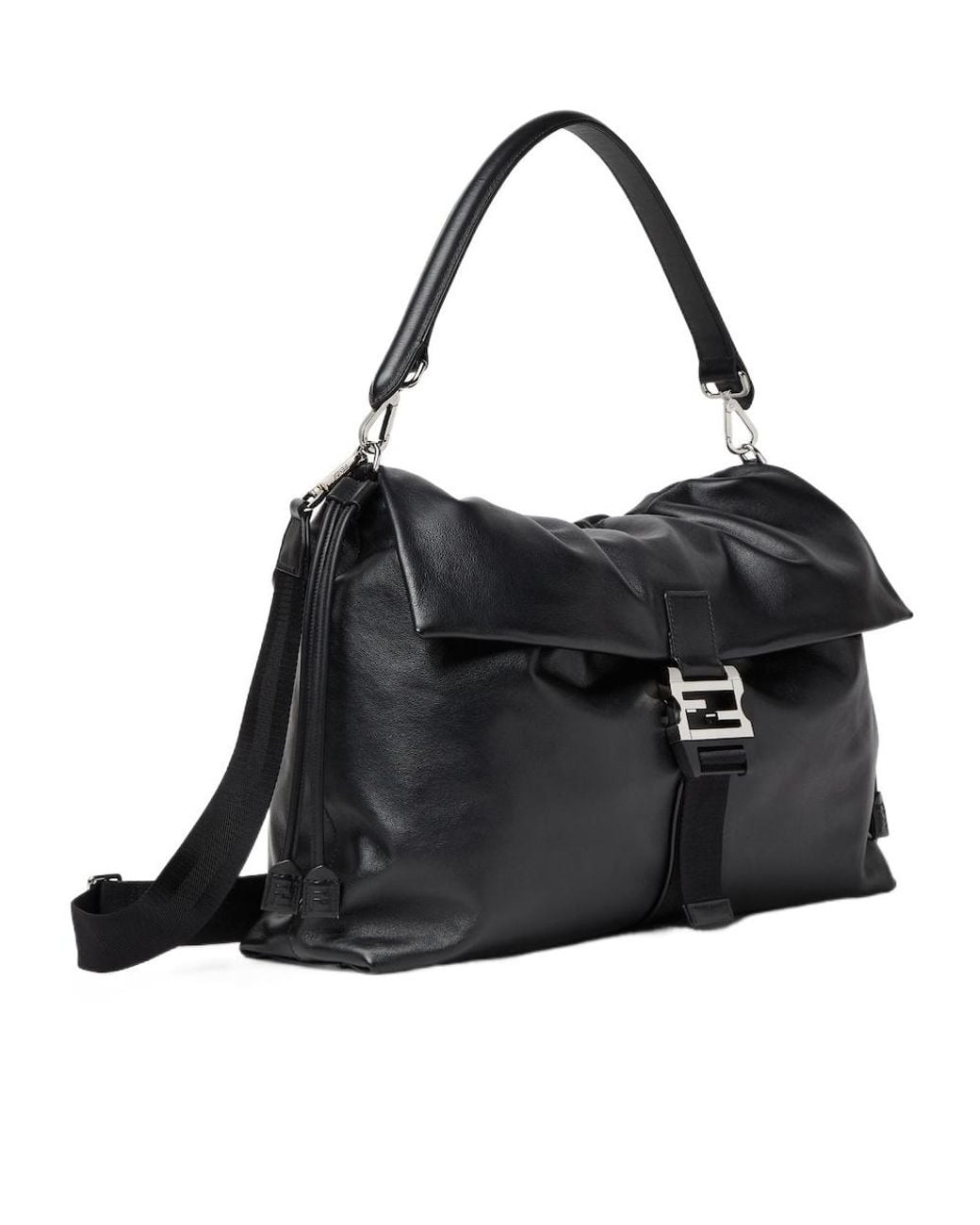 Fendi Black Flux Maxi Shoulder Bag for men