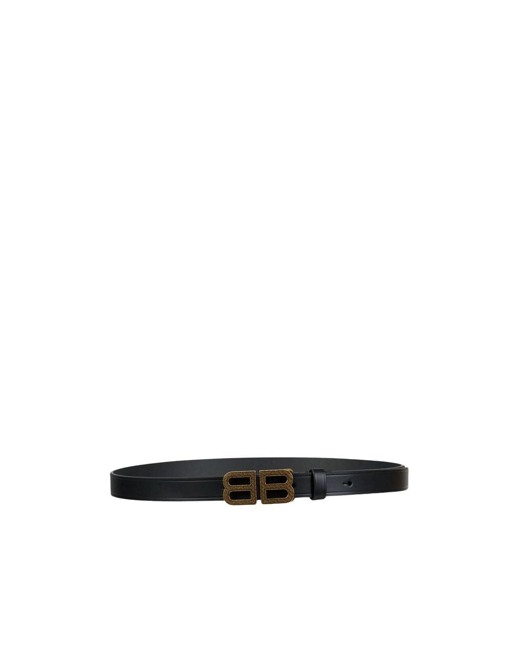 Balenciaga White Minimalist Thin Leather Belt