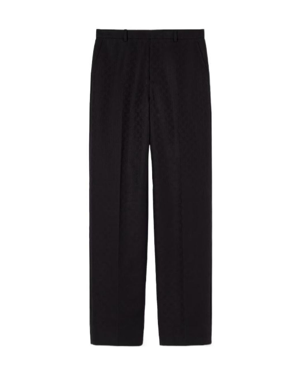 Gucci Black Gg Cotton Canvas Pants for men