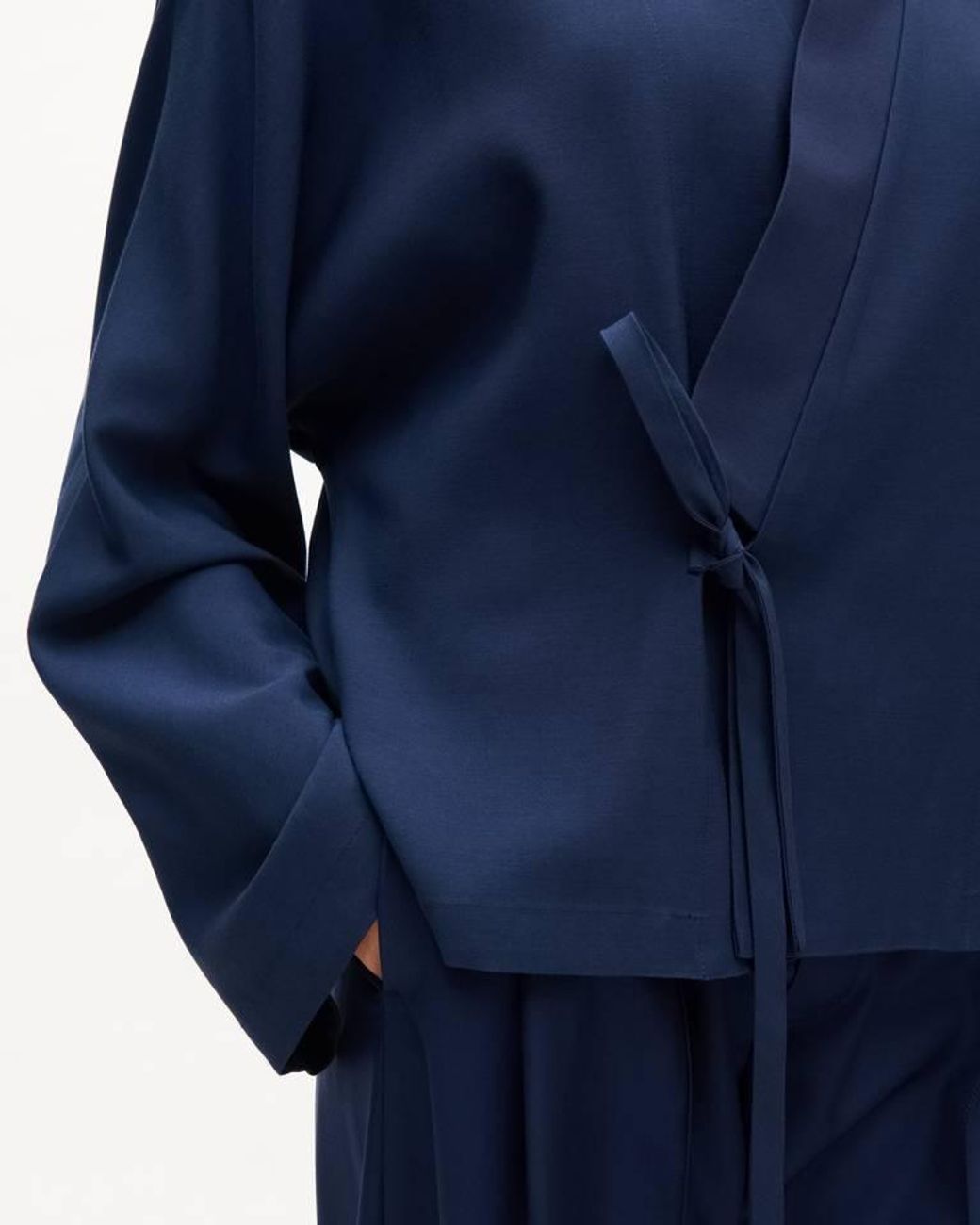 KENZO Blue Wrap Kimono Jacket