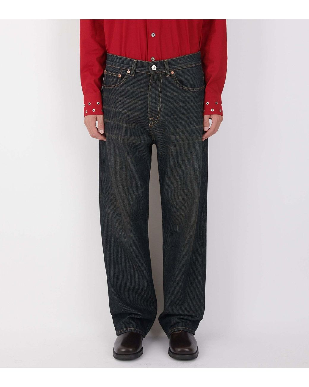 Our Legacy Gray Third Cut Wide-Leg Jeans for men