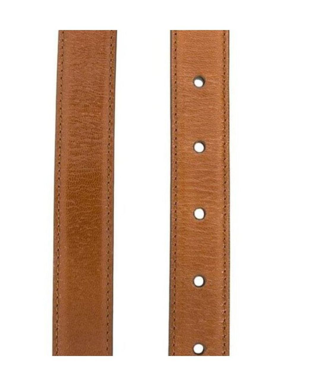 Prada Brown Curved Buckle Belt