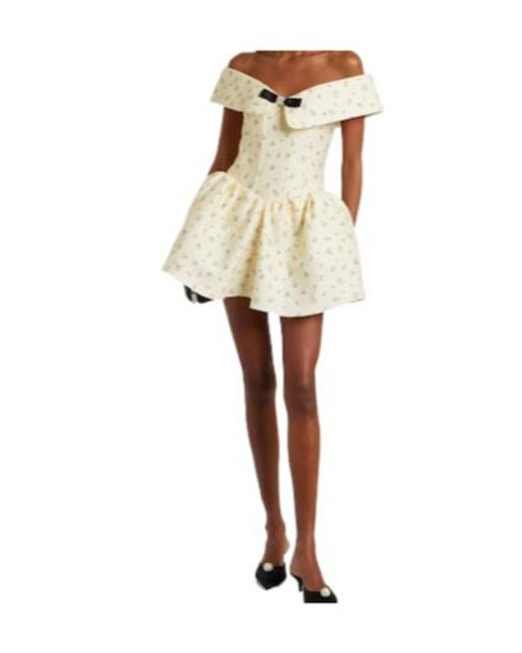 ShuShu/Tong Natural Floral Off-Shoulder Cotton And Silk Corset Dress