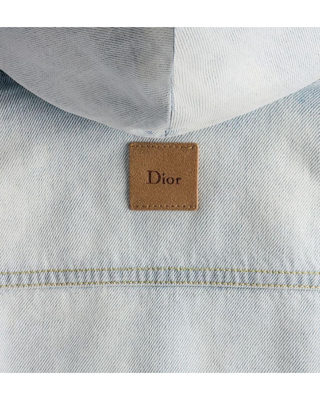 Dior White Medaillon Embroidered Hooded Jacket