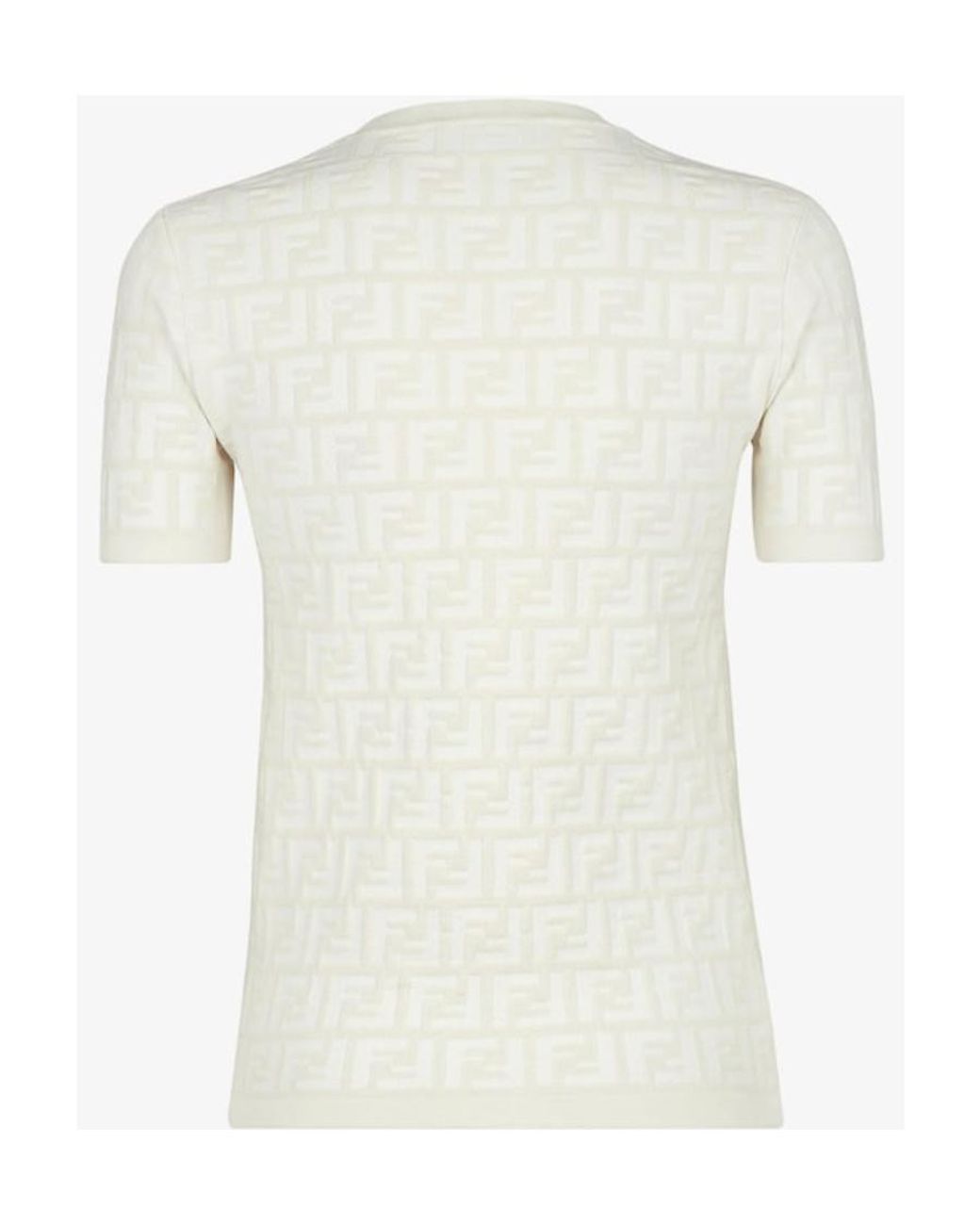 Fendi White Crewneck Short-Sleeved Jumper