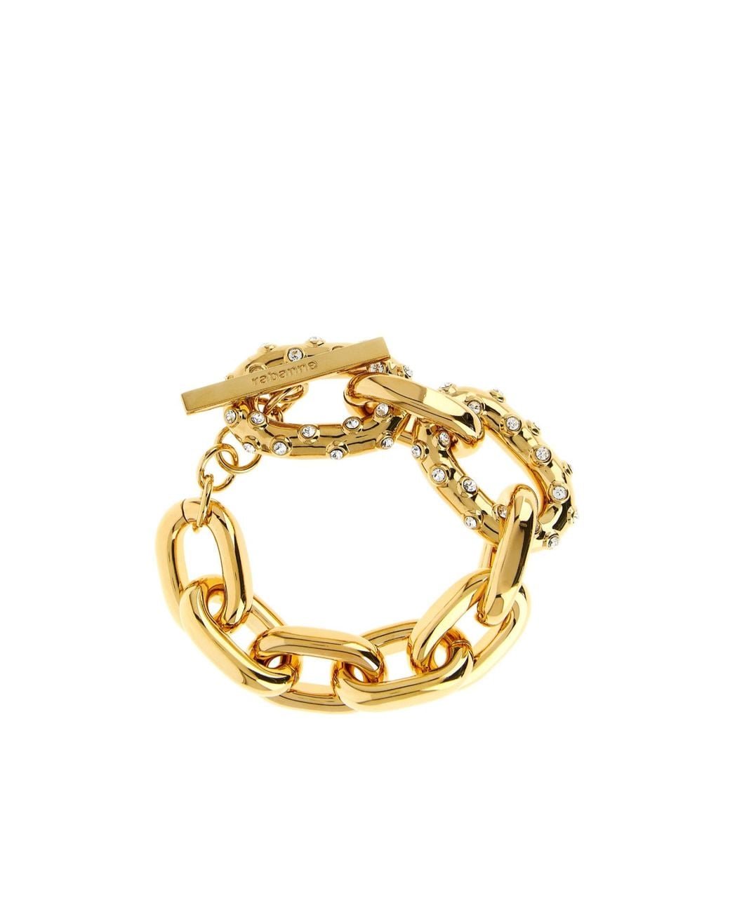 Rabanne Metallic Xl Link Embellsihed Bracelet