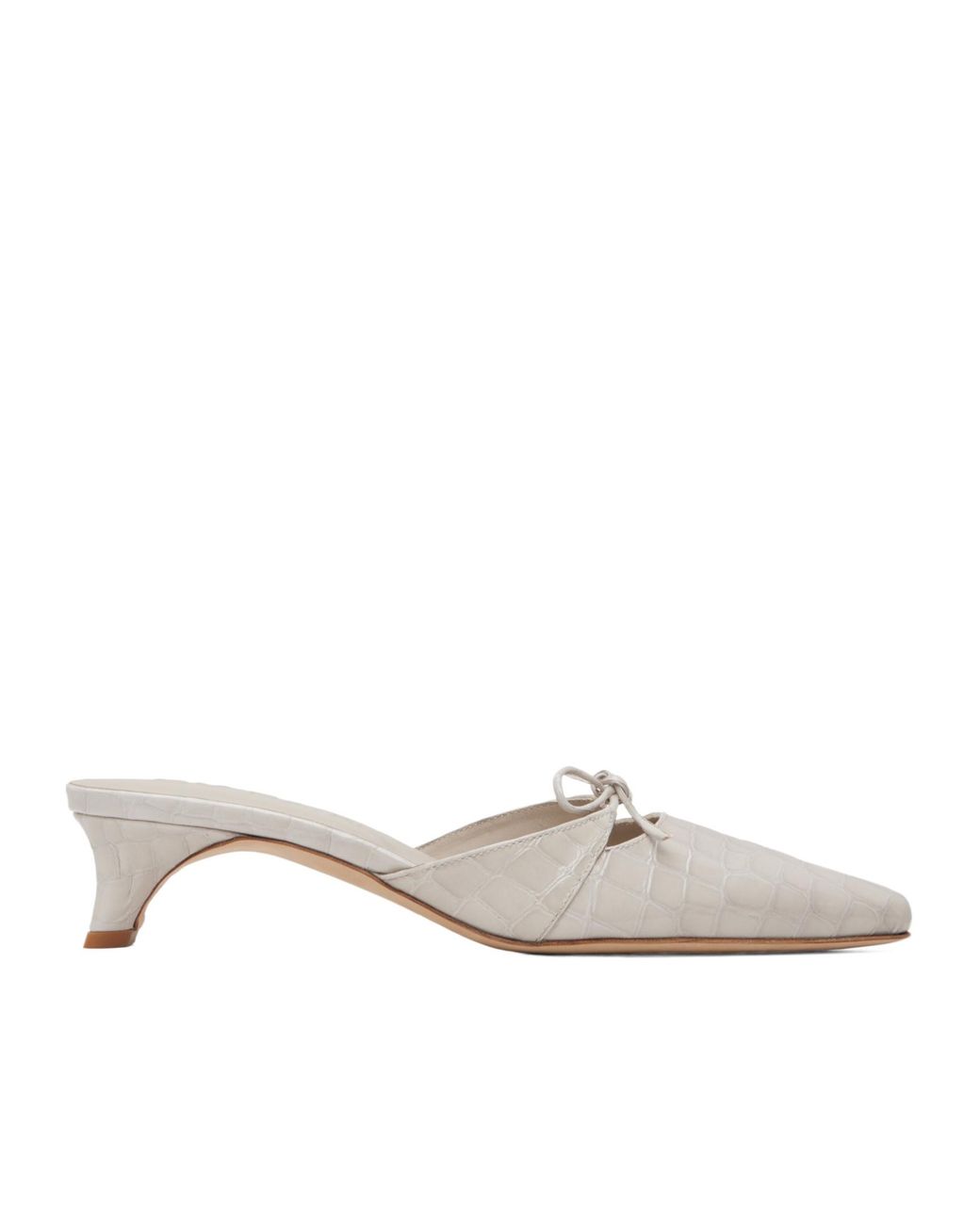 By Far White Babybow Mules