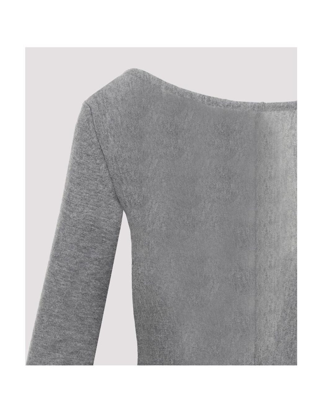 Khaite Gray The Dany Open-Back Pleated Dress
