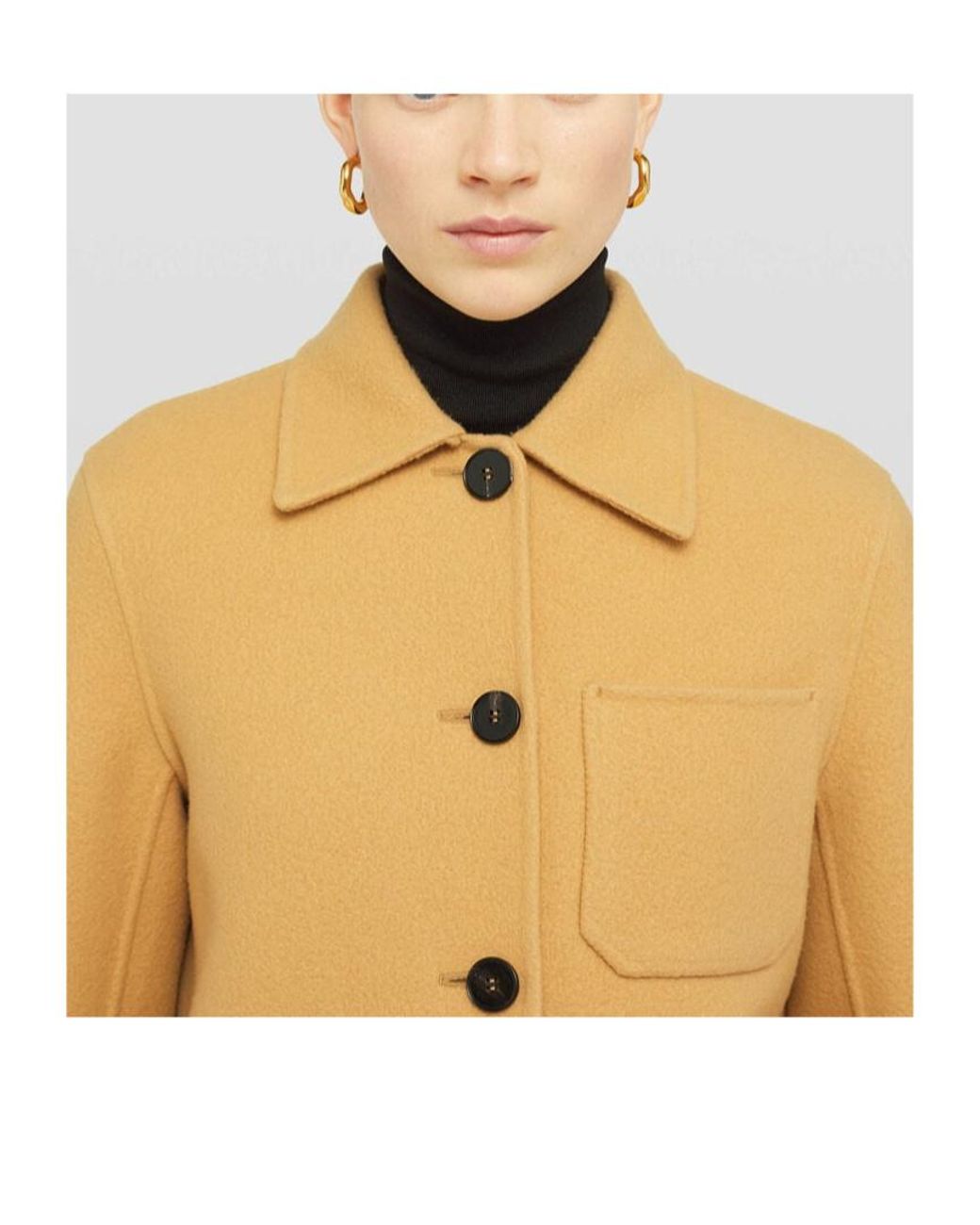 Jil Sander Brown Single-Breasted Buttoned Overshirt