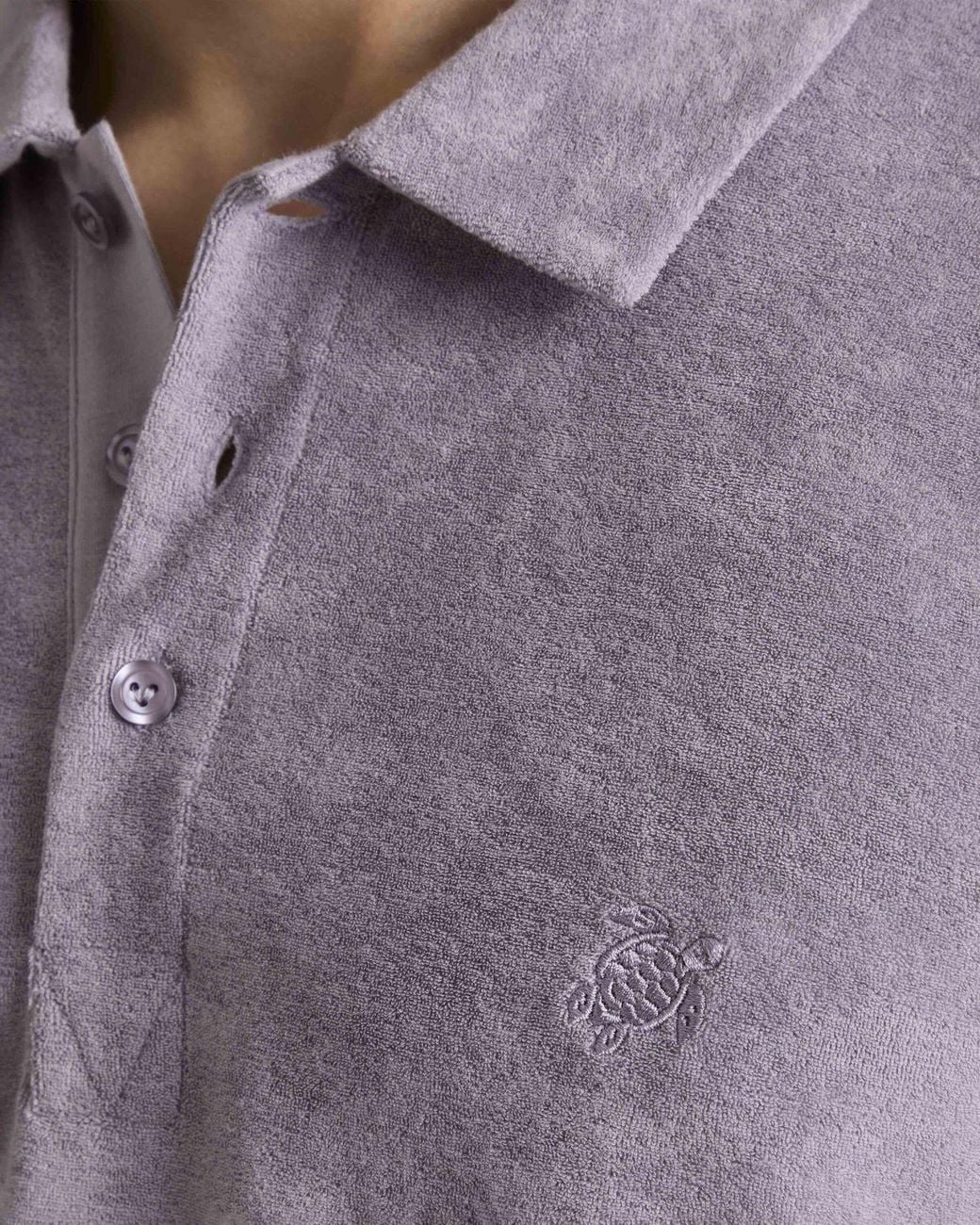 Vilebrequin Solid-Color Terry Polo Shirt in Purple for Men | Lyst