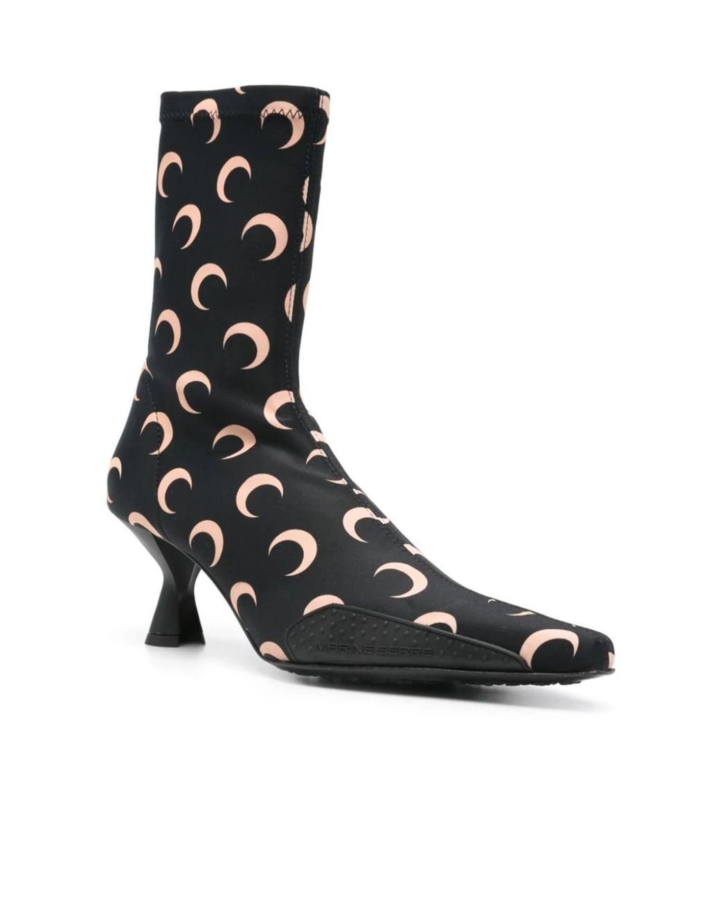 MARINE SERRE Black Moon Sock Boots