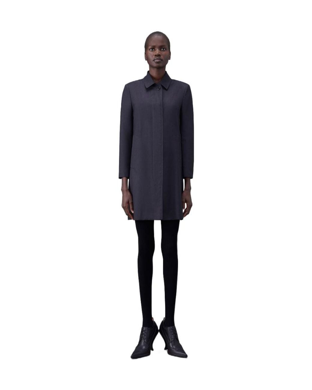 Thom Browne Blue Layered Poplin-Panel Dress