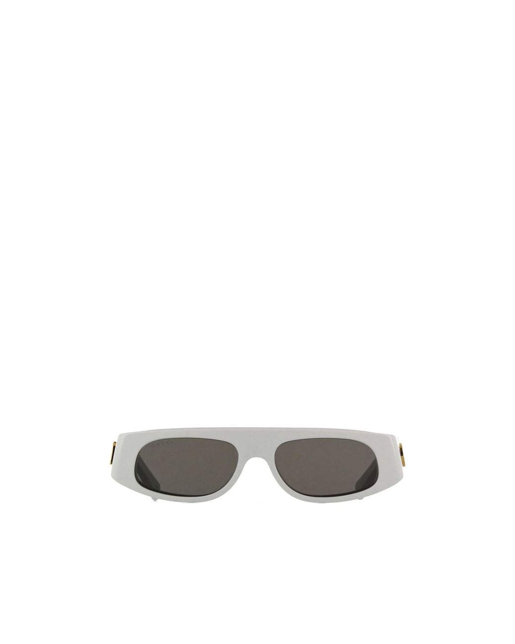 Gucci White Eyewear Rectangle Frame Sunglasses