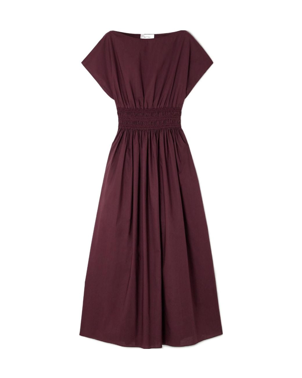 Matteau Purple Cotton-Poplin Midi Dress