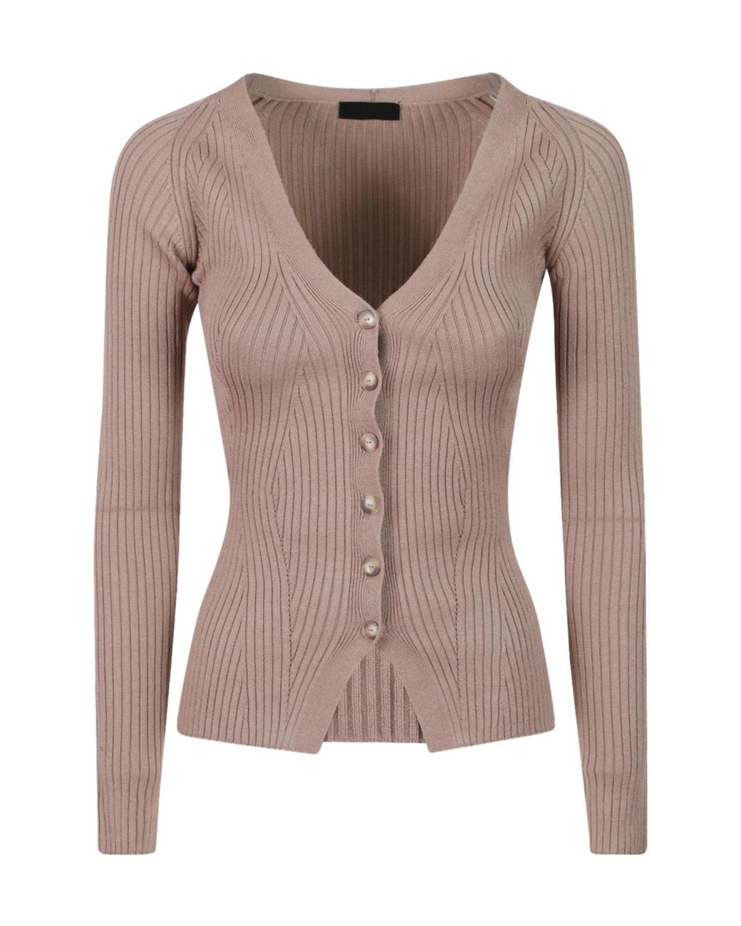 Dondup Brown V-Neck Knitted Cardigan