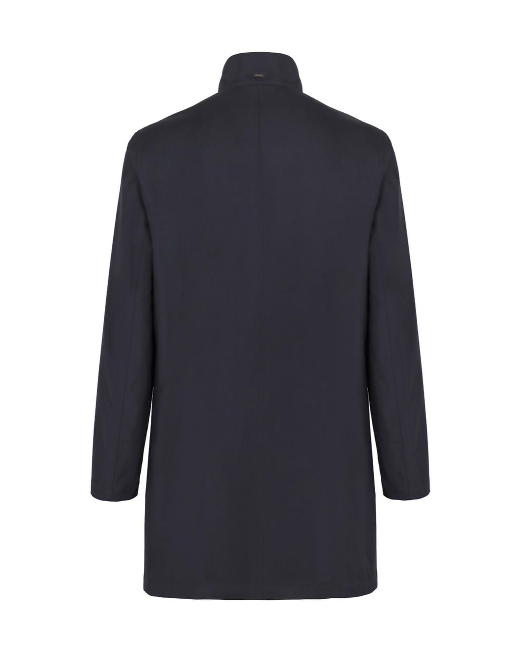 Herno Blue Long-Sleeved Button-Up Coat for men