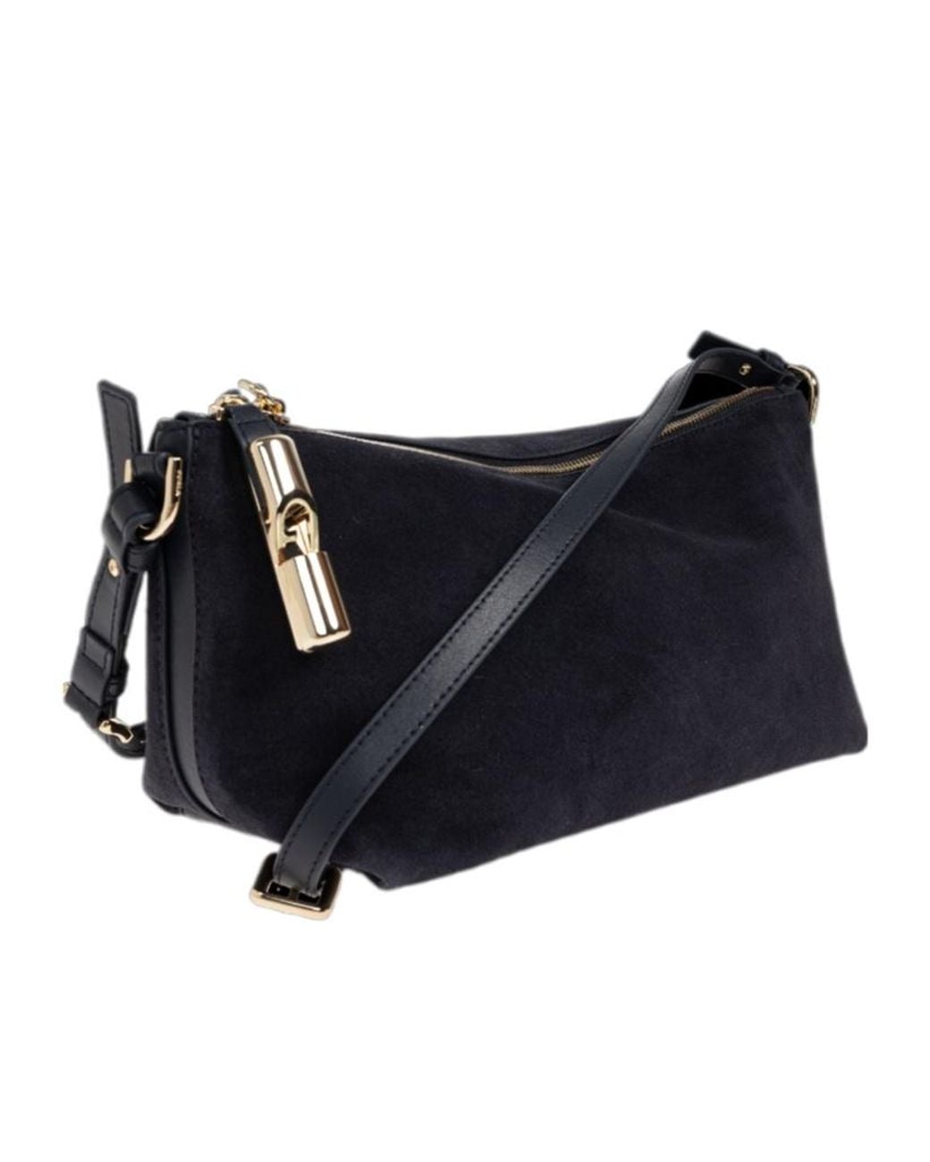 Furla Blue Zip-Top Shoulder Bag