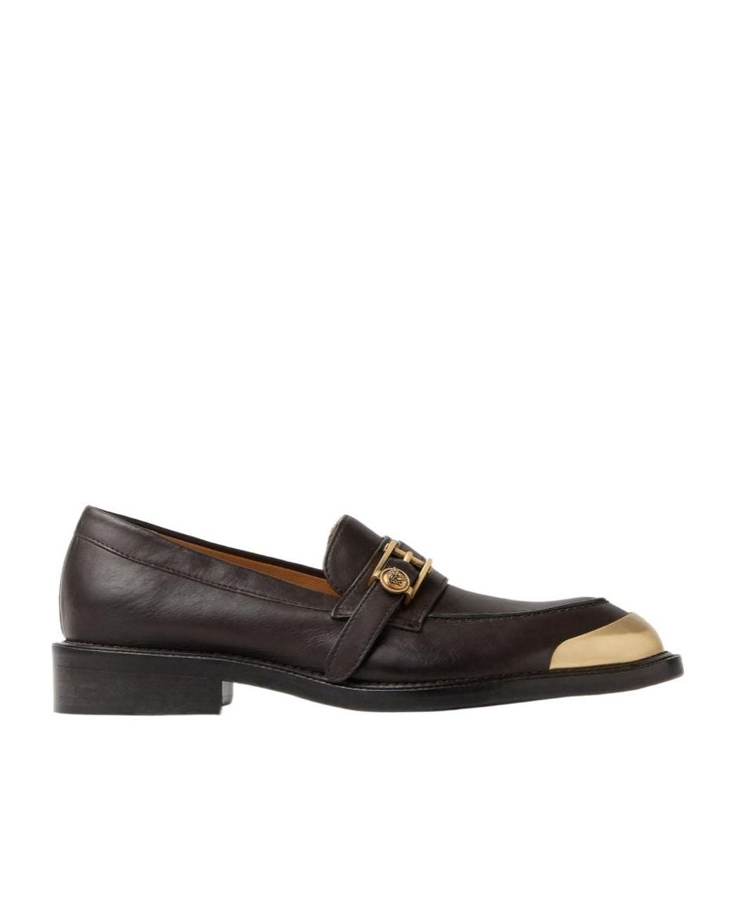 Versace Brown Primo Leather Loafers