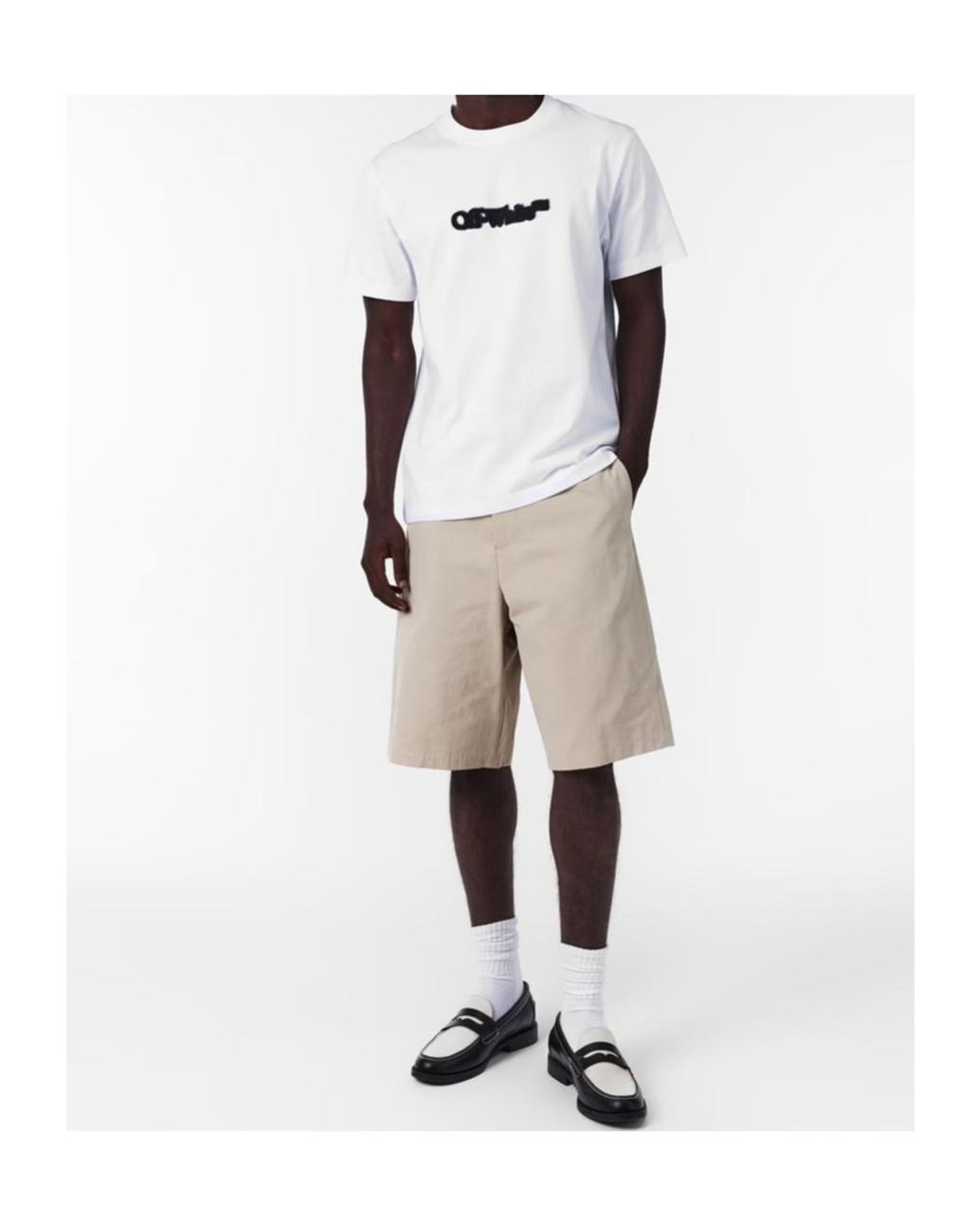 Off-White c/o Virgil Abloh White Logo Crew Neck T-Shirt for men