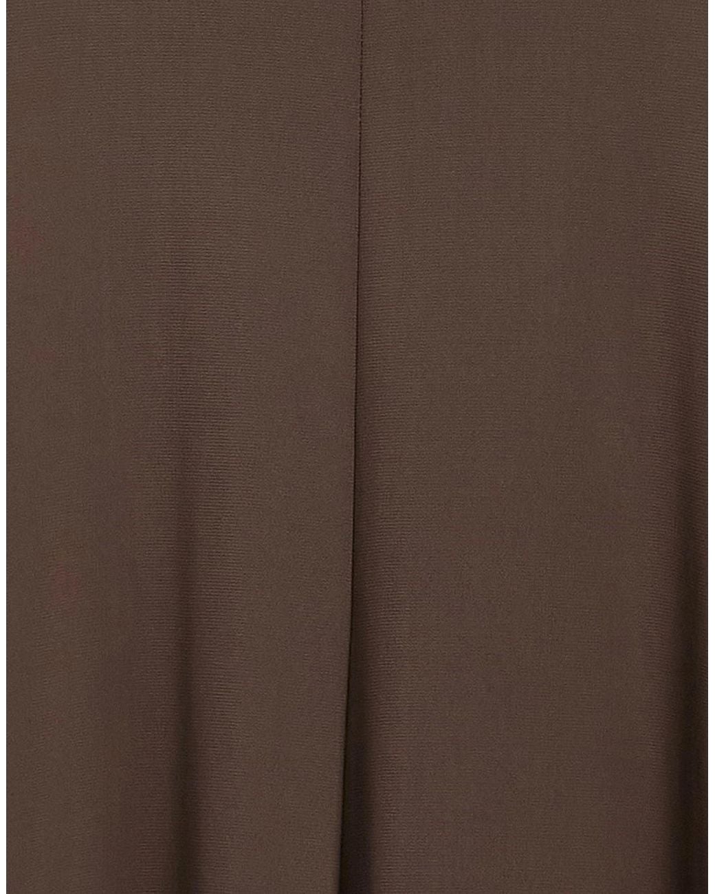 Max Mara Brown Solid-Colored Flared Skirt