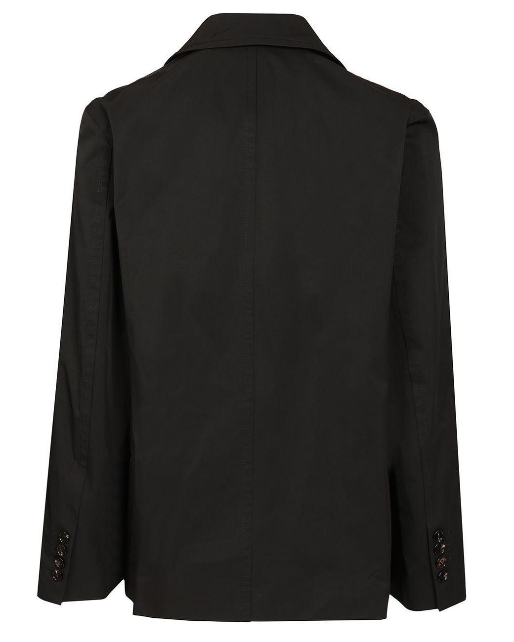 Bottega Veneta Black Woven-Detail Double-Breasted Coat for men