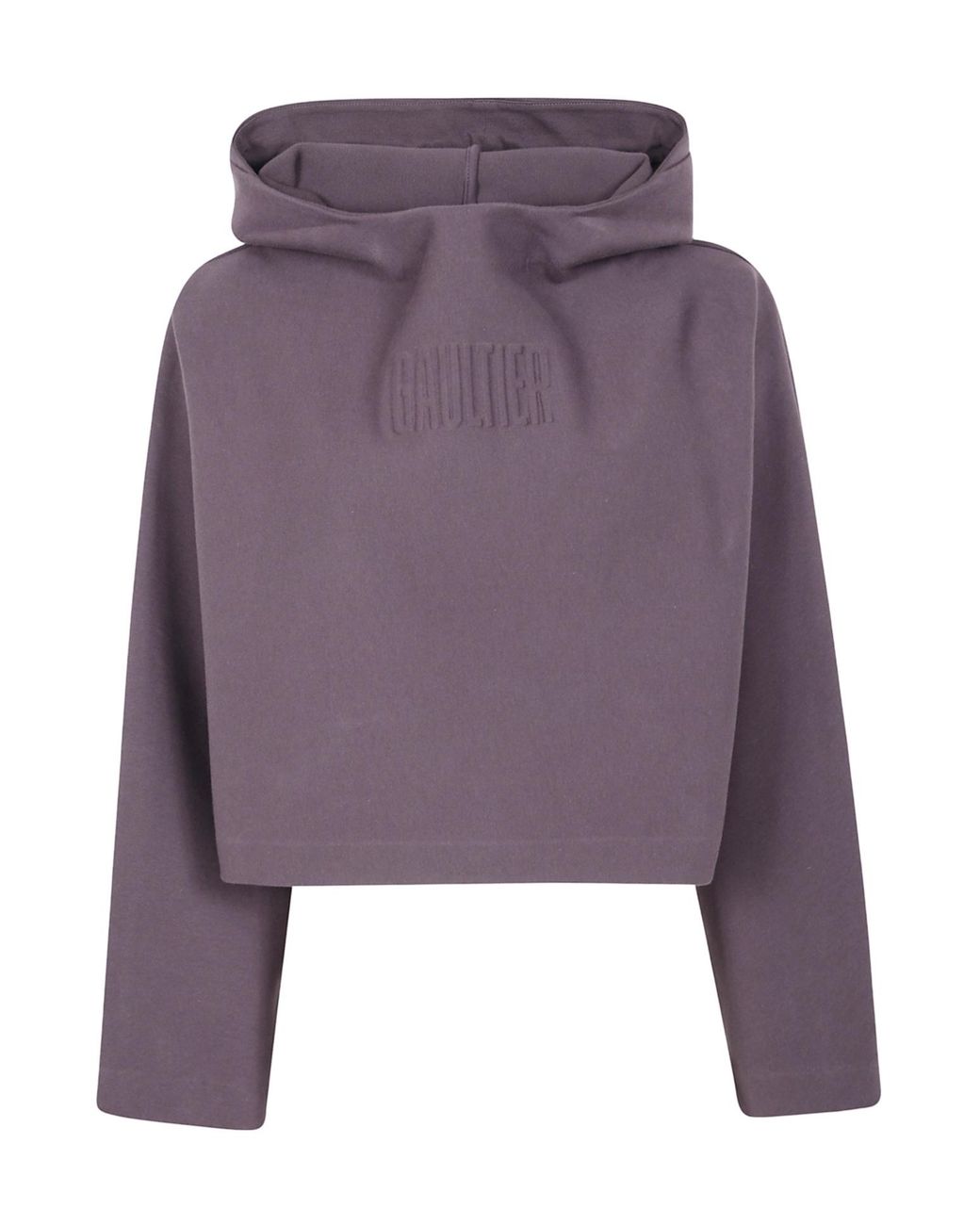 Jean Paul Gaultier Purple Embossed-Logo Hoodie