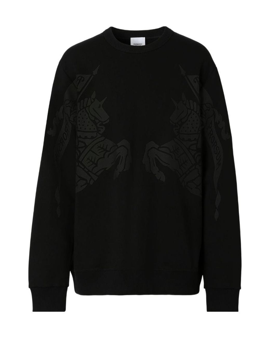 Burberry Black Round Collar Long Sleeve Sweater for men