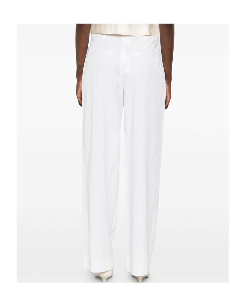 Vince White Straight-Fit Pants