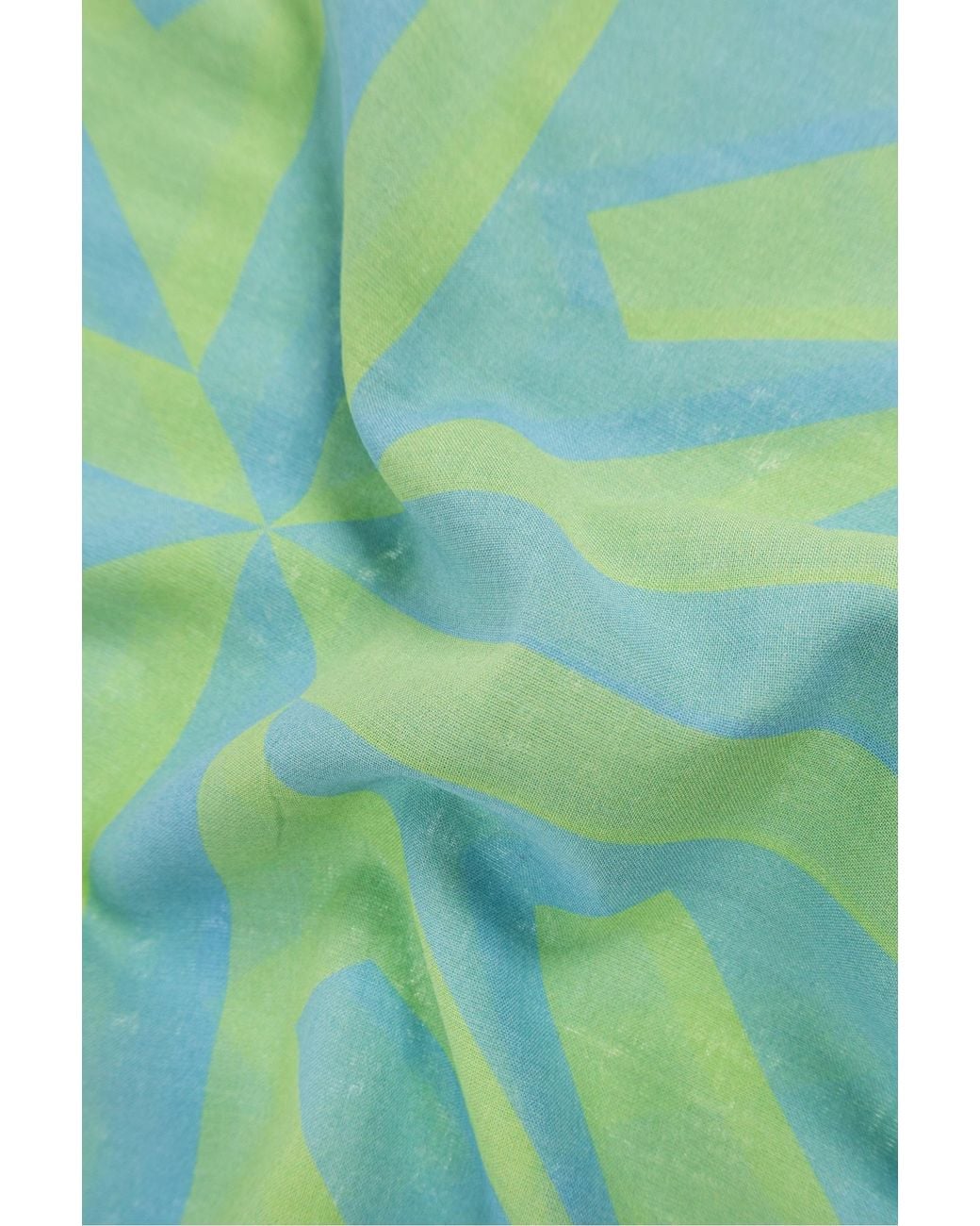 Moschino Green Logo Printed Raw Edge Scarf for men