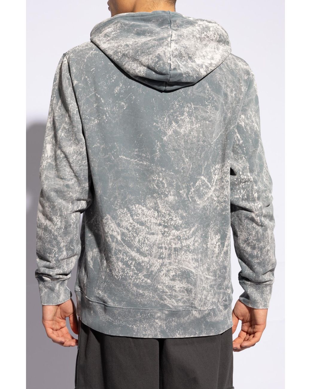 Etudes Studio Gray Logo Print Hooded Sweater for men