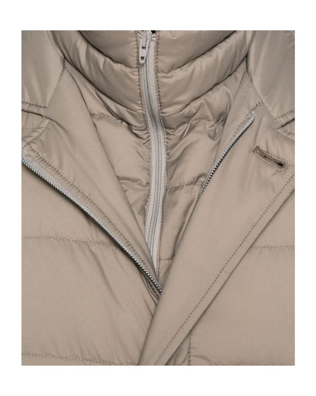 Herno Gray Quilted Down Coat for men