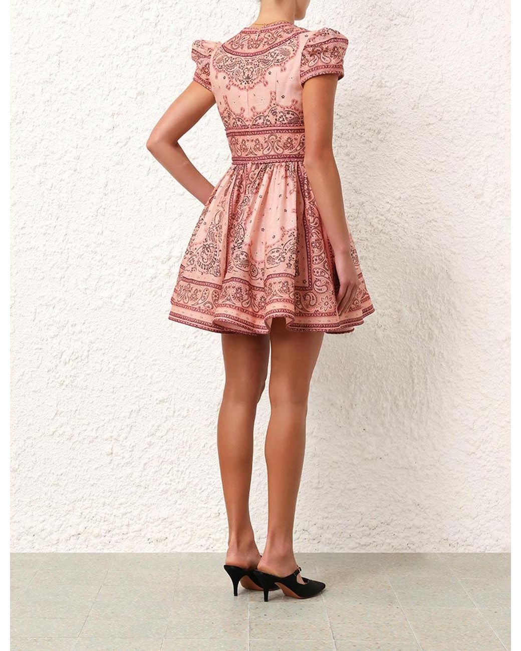 Zimmermann Pink Matchmaker Structured Mini Dress