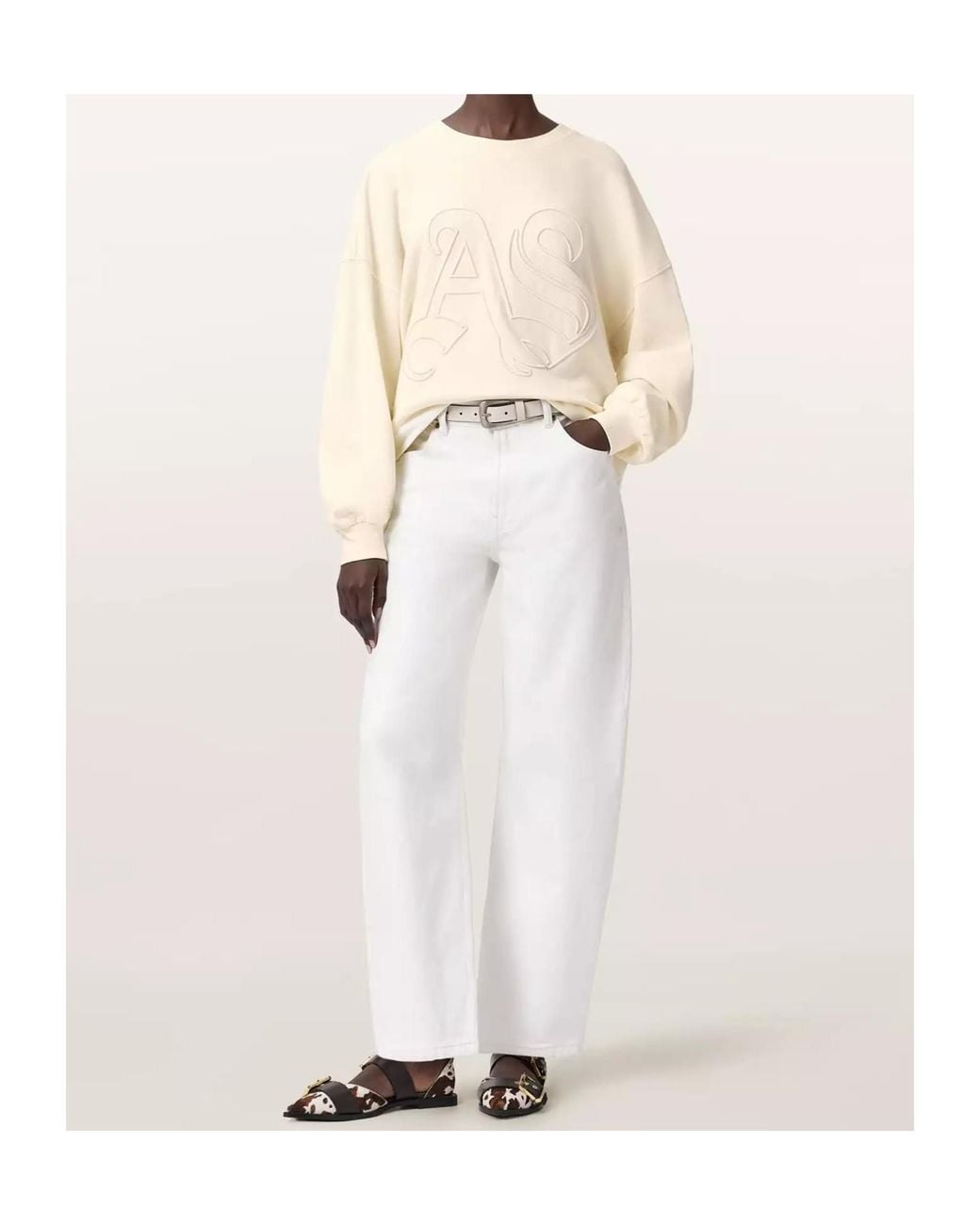 AllSaints Natural Lila Long-Sleeve Sweatshirt