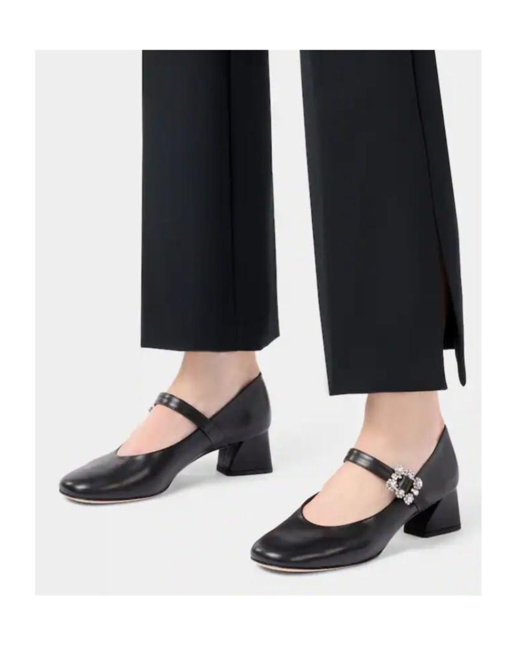 Roger Vivier Black Mini Flowers Babies Heeled Pumps