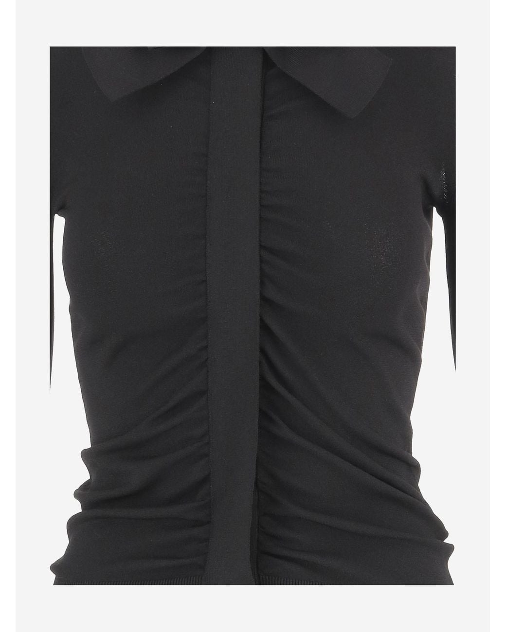 Valentino Blue Bow Detailed Long-Sleeved Cardigan