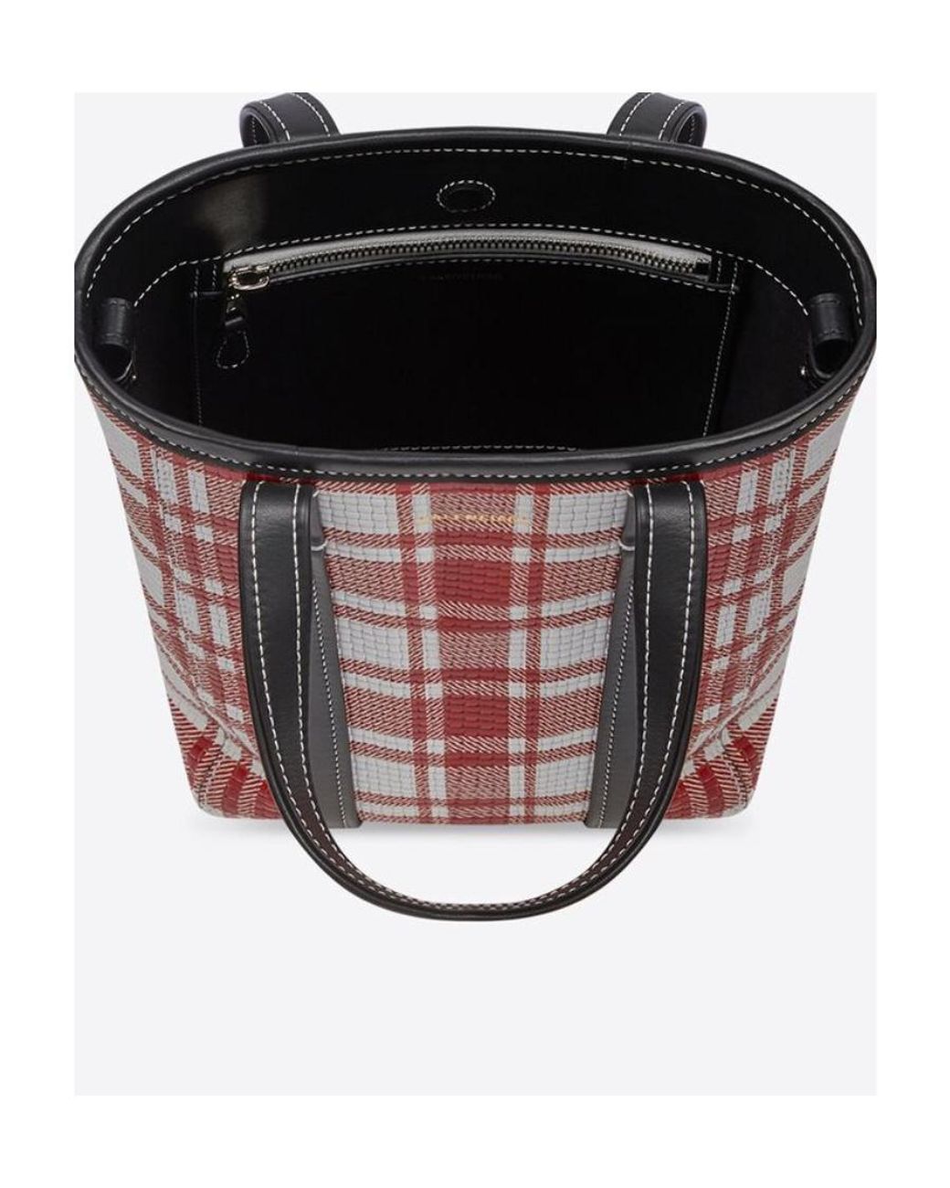 Balenciaga Red Barbes North-South Small Tote Bag