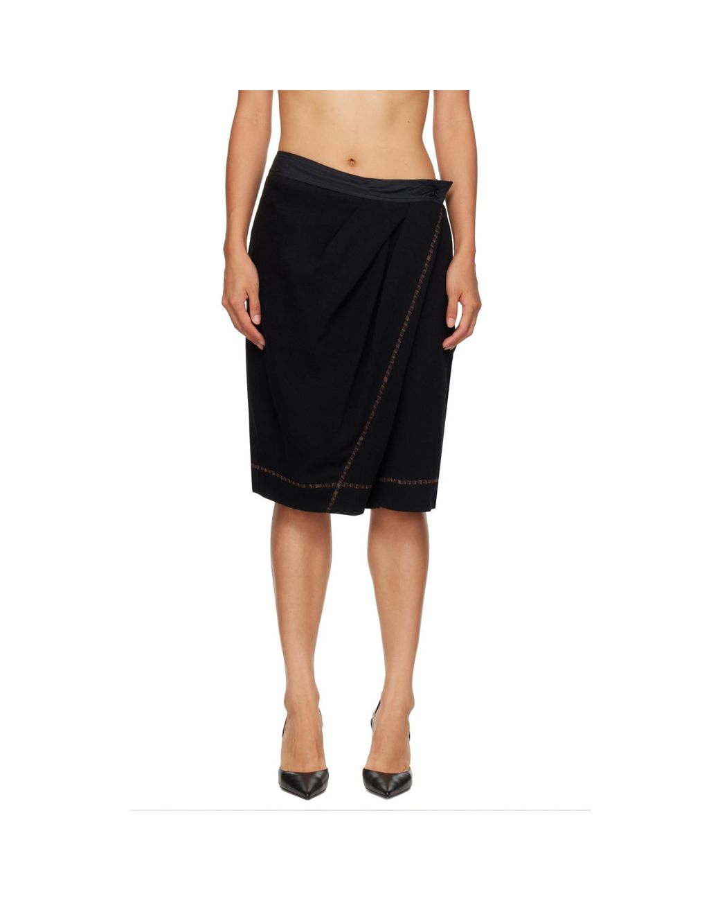 Kiko Kostadinov Black 'Petrel' Culotte Bermuda Shorts