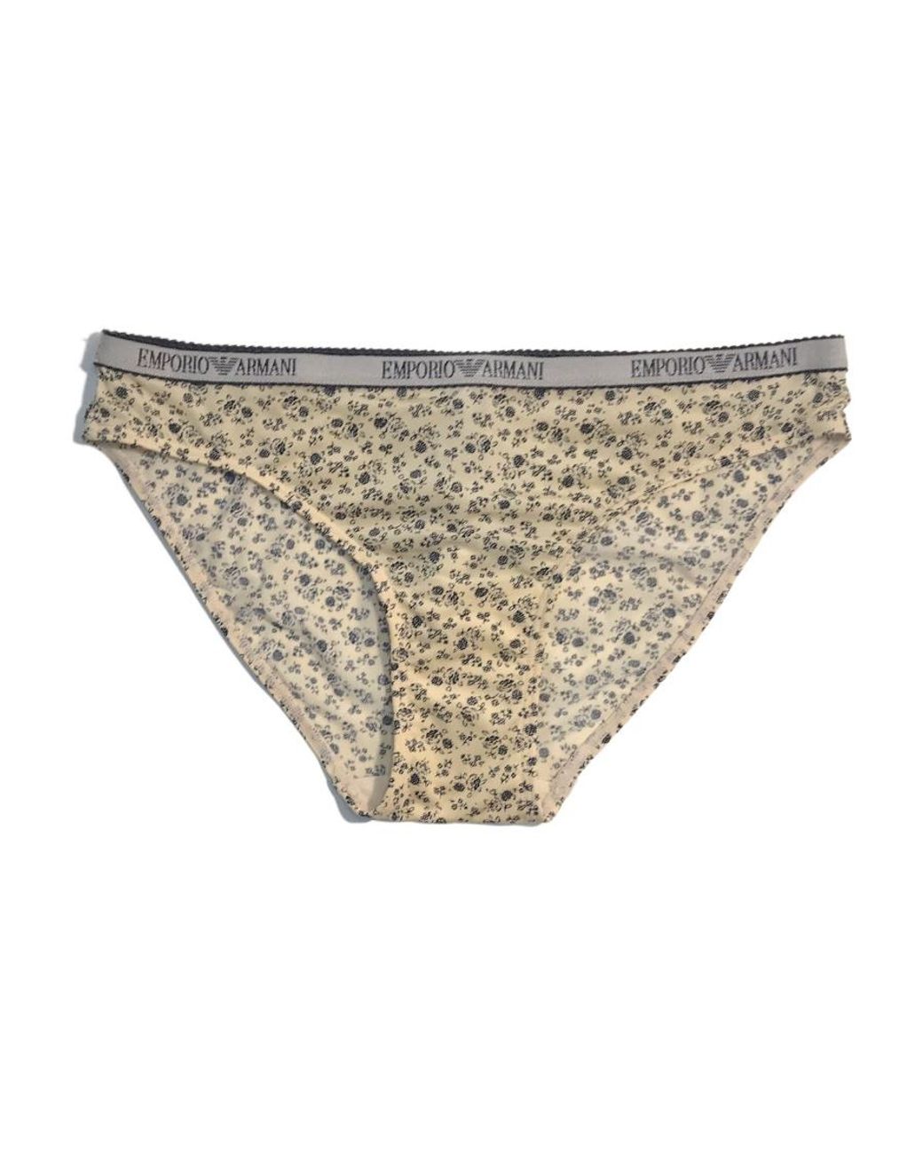 Emporio Armani White Logo Briefs Pants