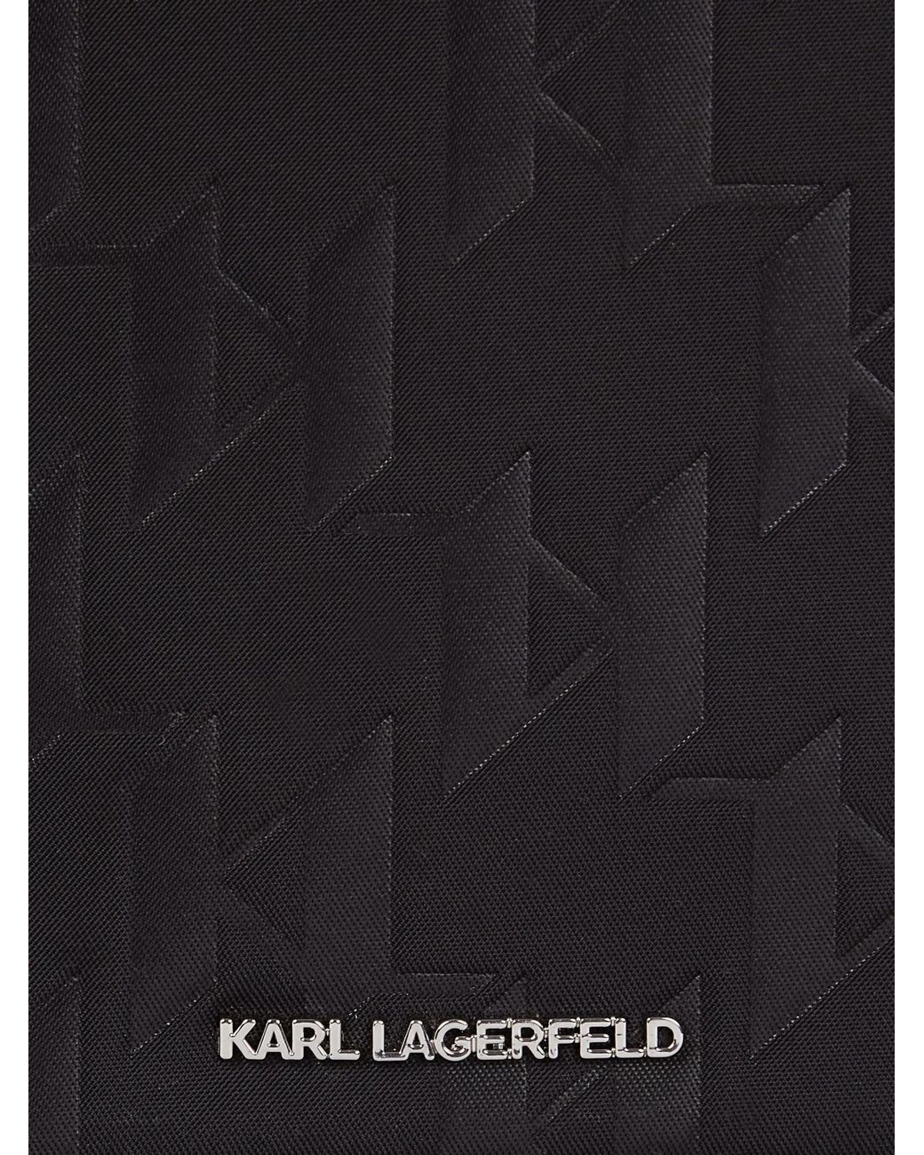 Karl Lagerfeld Black Monogram Card Holder for men