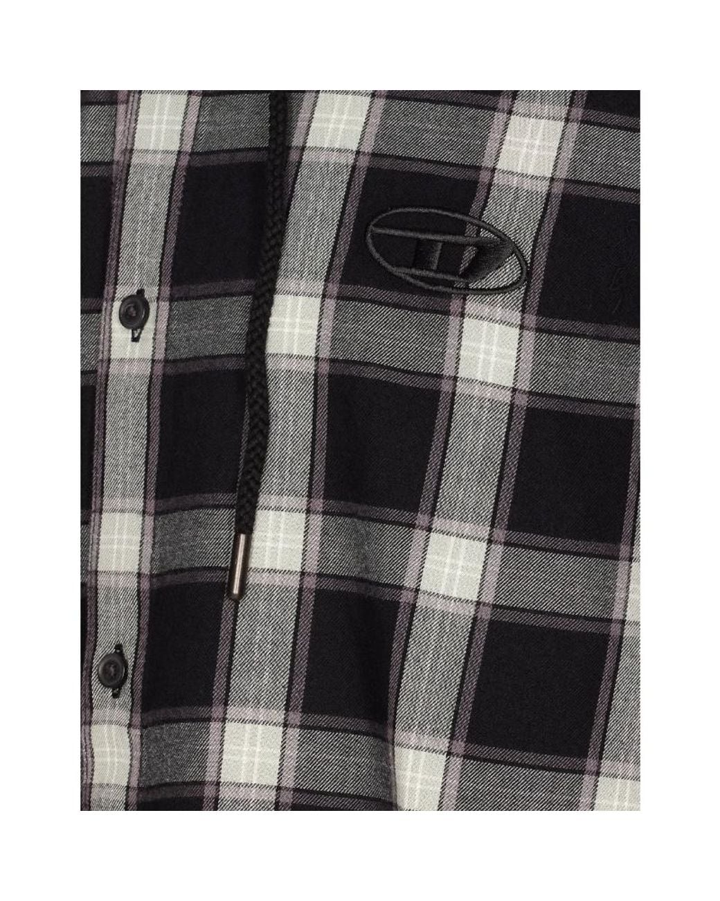 DIESEL Multicolor Logo Embroidered Checked Shirt for men