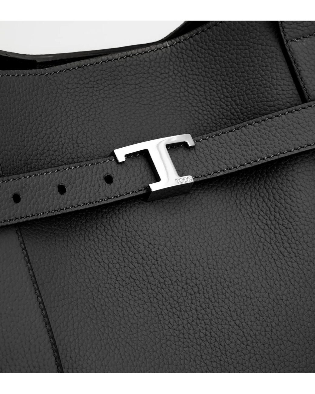 Tod's Black Belted Leather Tote Bag for men