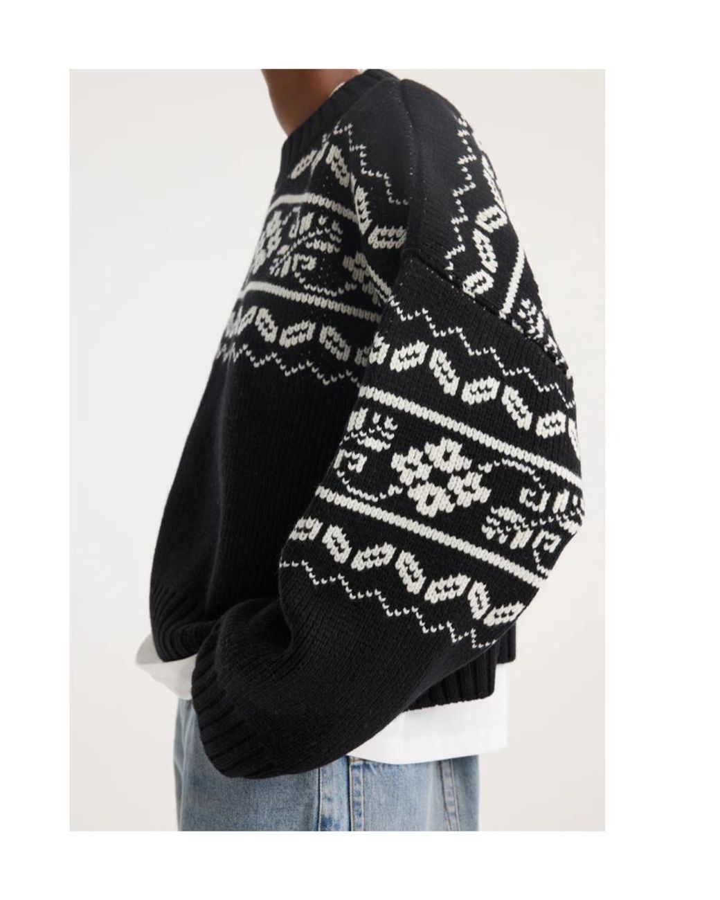 Rohe Black Cable-Knit Crew-Neck Sweater