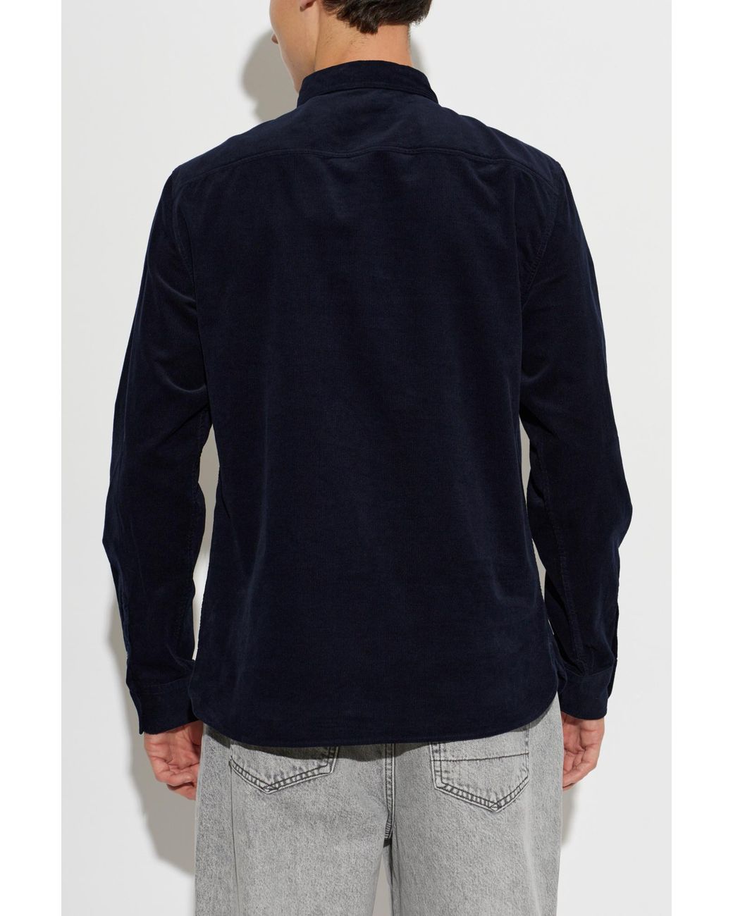 AllSaints Blue Birchwood Corduroy Shirt for men