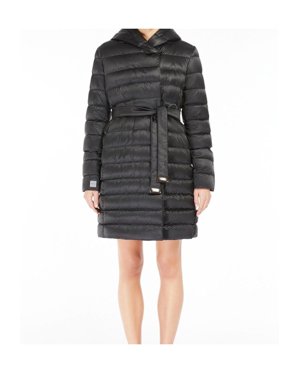 Max Mara Black The Cube Novef Quilted Coat