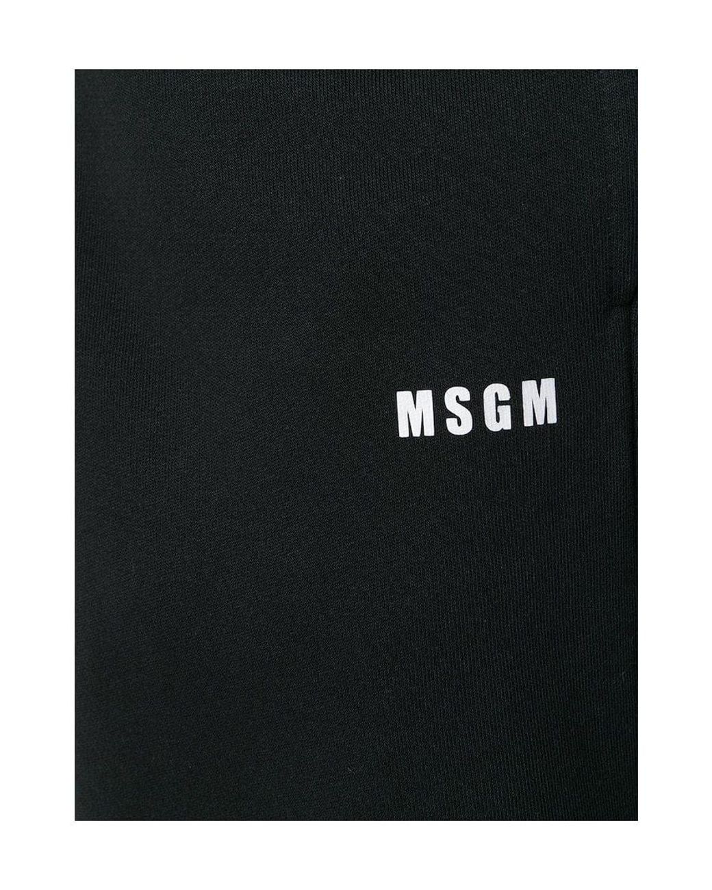 MSGM Black Trousers for men