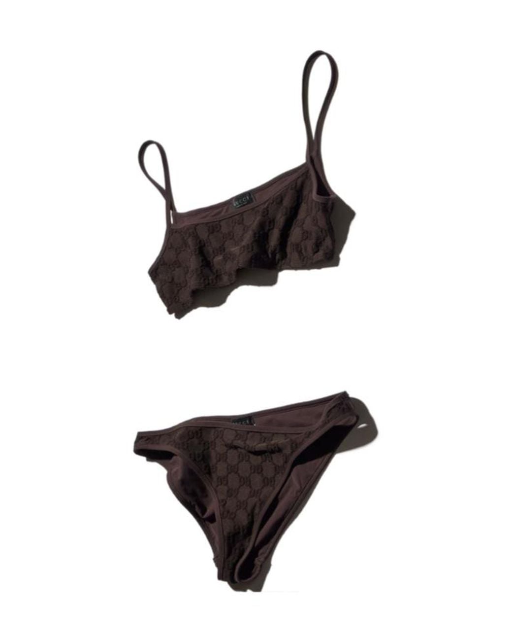 Gucci Black Gg Stretch Jersey Bikini