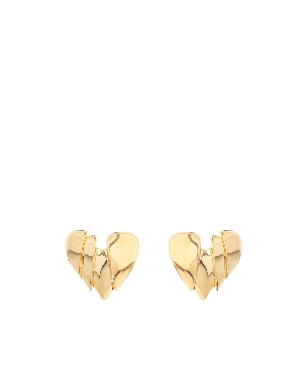 AMINA MUADDI Metallic Heart-Shaped Earrings