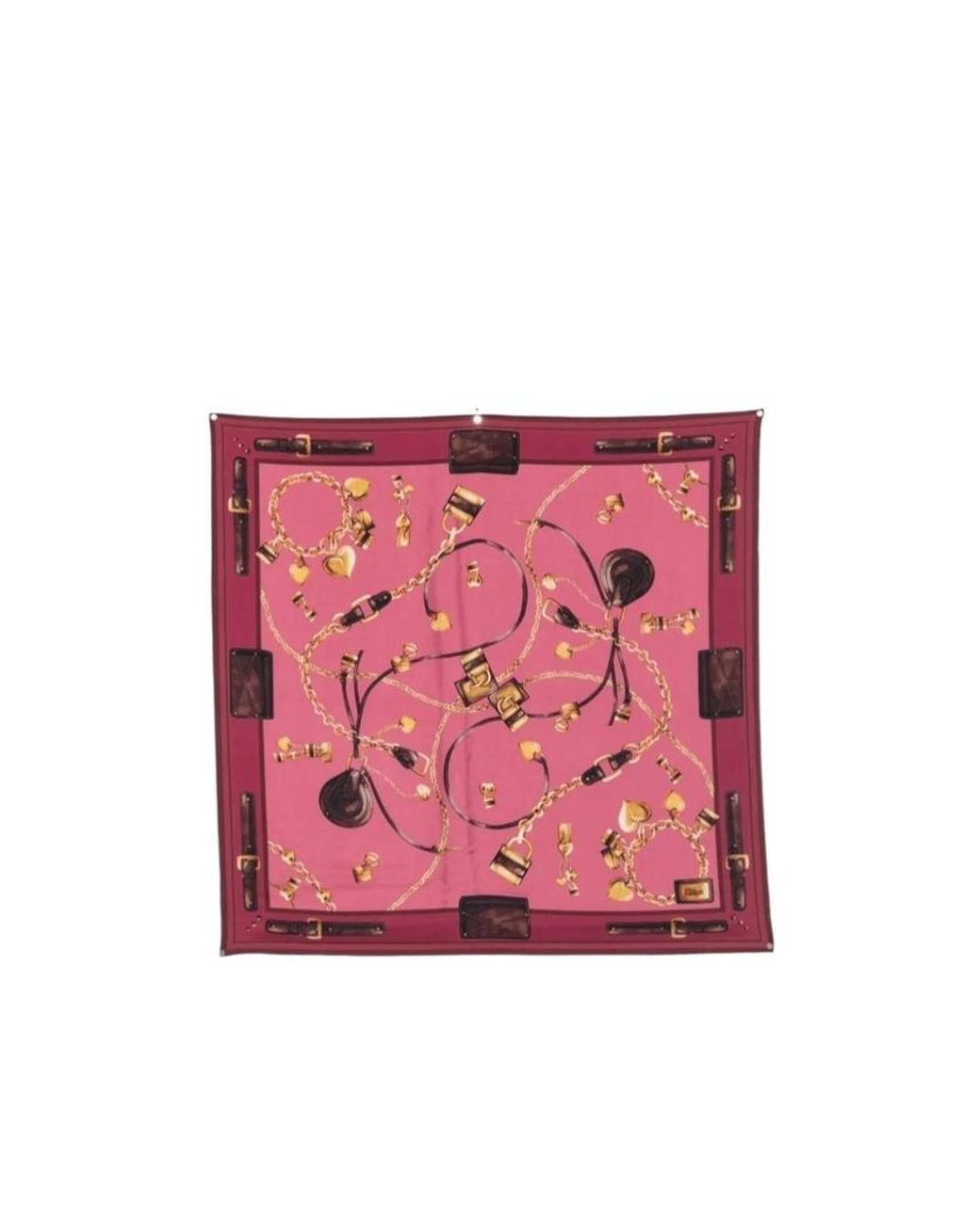 Chloé Pink Jewellery-Print Scarf