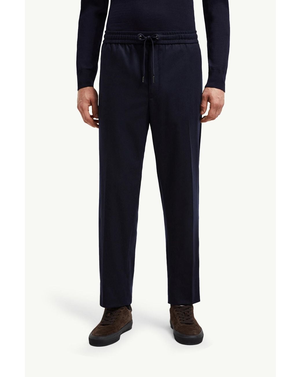 Moncler Blue Logo Patch Jogging Pants for men