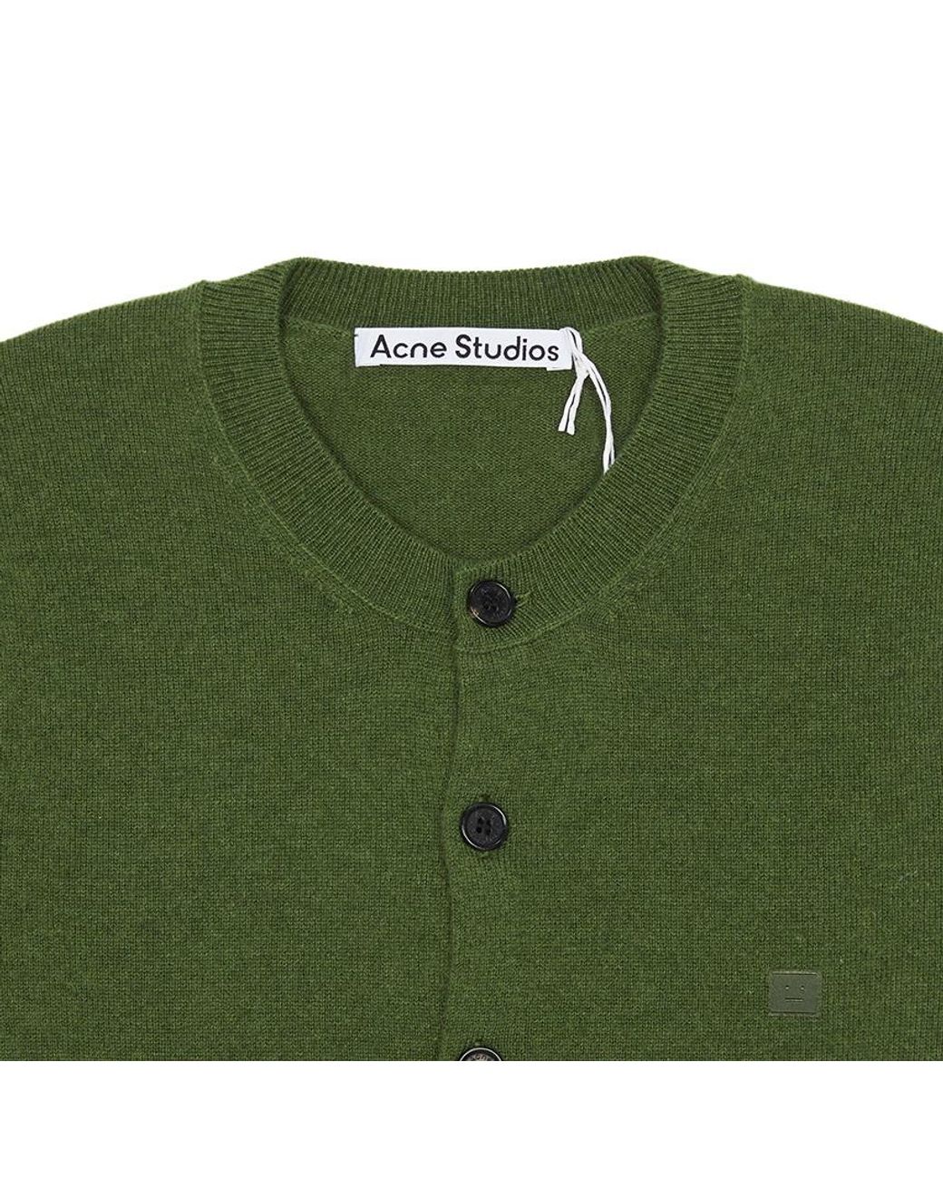 Acne Green Buttoned Cardigan